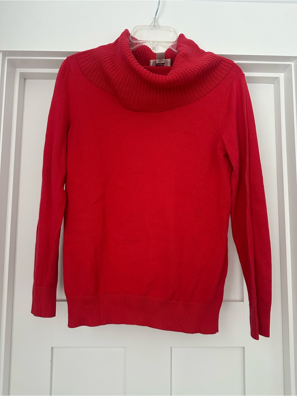 LOFT Red Cowl Neck Sweater